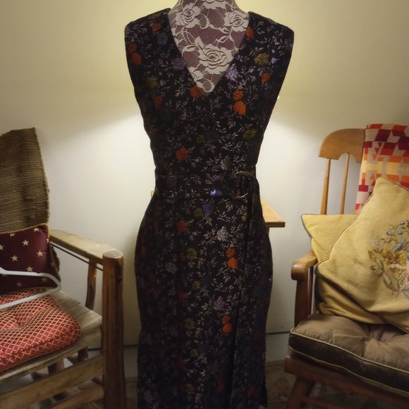 Blue Brocade Kimora Lee Simmons Dress - Picture 1 of 6